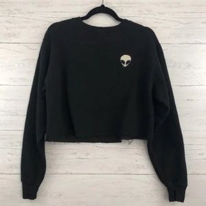 Brandy Melville alien sweatshirt black like new no flaws